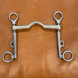 Korsteel low port sliding shank Weymouth curb bit 5”